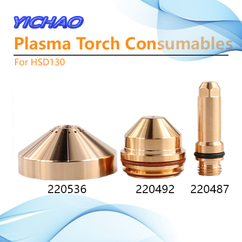 130A Nozzle 220492 Electrode 220487 Plasma Torch Consumables For HSD130