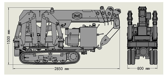 China brand mini spider hydraulic crawler crane