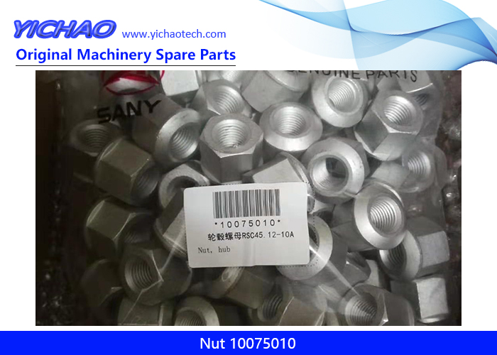Original Sany Container Equipment Port Machinery Spare Parts Nut 10075010 Supplier.