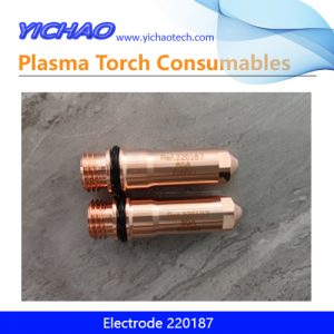 Replacement Plasma Cutting Torch Consumables Mild Steel Electrode 220187 80A For Use With HPR130,260