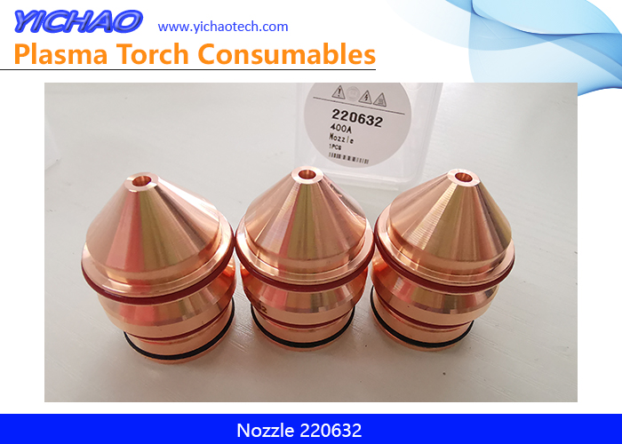 Aftermarket Nozzle 220632 Replacement Hypertherm HPR800XD,400XD 400A Plasma Cutting Torch Consumables Supplier