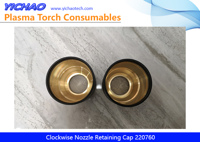 Aftermarket Clockwise Nozzle Retaining Cap 220760 Replacement Hypertherm Mild Steel HPR260XD/400XD/800XD 260A Plasma Cutting Torch Consumables Supplier