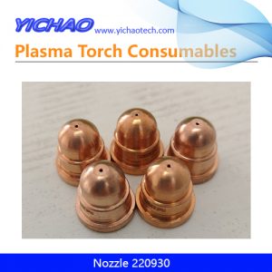 Aftermarket Nozzle 220930 Replacement Hypertherm Finecut Powermax65,85,105 45A Plasma Cutting Torch Consumables Supplier