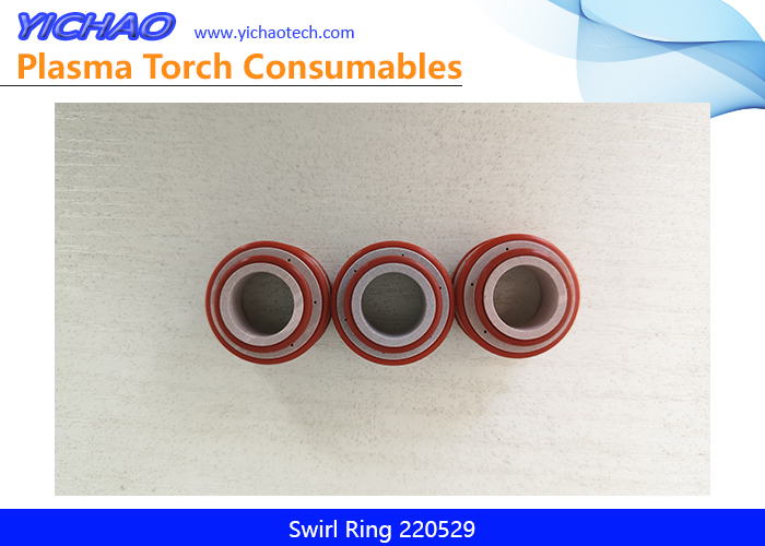 Aftermarket Swirl Ring 220529 Replacement Hypertherm Mild Steel HSD130 50A Plasma Cutting Torch Consumables Supplier