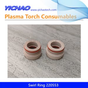 Aftermarket Swirl Ring 220553 Gas Diffuser Replacement Hypertherm Mild Steel HPR130/260/130XD/260XD/400XD/800XD,HD3070/HD4070 50A Plasma Cutting Torch Consumables Supplier
