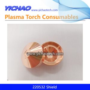 Aftermarket Nozzle Shield 220532 Replacement Hypertherm HSD130 50A Plasma Cutting Torch Consumables Supplier