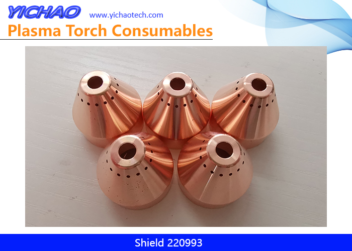 Aftermarket Mechanized Hypertherm 220993 Shield Replacement Powermax105, 65, 85 105A Plasma Cutting Torch Consumables Supplier