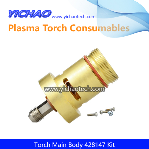 Torch Main Body 428147 Kit Replacement Plasma Cutting Torch Consumables for Duramax Hyamp 180° Machine