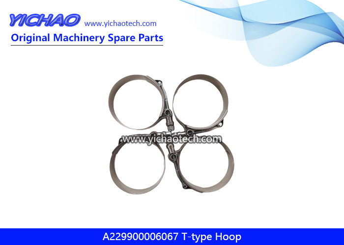 A229900006067 T-type Hoop,Hose Clamp φ72-80 for Sany Container Reach Stacker Parts