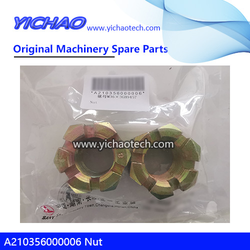 Original Sany A210356000006 Nut,Oil Tube Seat for Empty Container Handler Parts