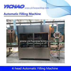 Automatic 4-head 1500bph Water/Spring/Soda/Beverage/Liquid/Drinking Bottle Sealing Filling Machine Manufacturer