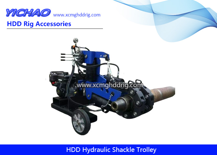 HDD Drill Rigs Use Hydraulic Release Tongs Shackle Trolley for XZ2000 XZ2200 XZ2860 XZ3000 XZ5000 XZ5060 XZ6600 XZ13600 Horizontal Directional Drilling Machine