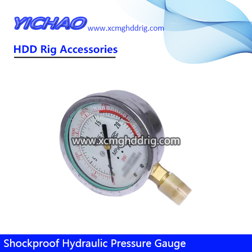 Horizontal Directional Drilling Rig HDD Shockproof Hydraulic Pressure Gauge for XCMG/Drillto/Dw/Txs/Goodeng Machine/Dilong/Vermeer/Zoomlion/Terra/Ditch Witch/Toro/Huayuan