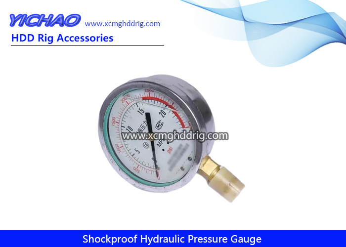 Horizontal Directional Drilling Rig HDD Shockproof Hydraulic Pressure Gauge for XCMG/Drillto/Dw/Txs/Goodeng Machine/Dilong/Vermeer/Zoomlion/Terra/Ditch Witch/Toro/Huayuan