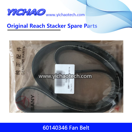 Original Sany 60140346 Fan Belt QSM11-C335 30 Cummins for Container Reach Stacker Spare Parts