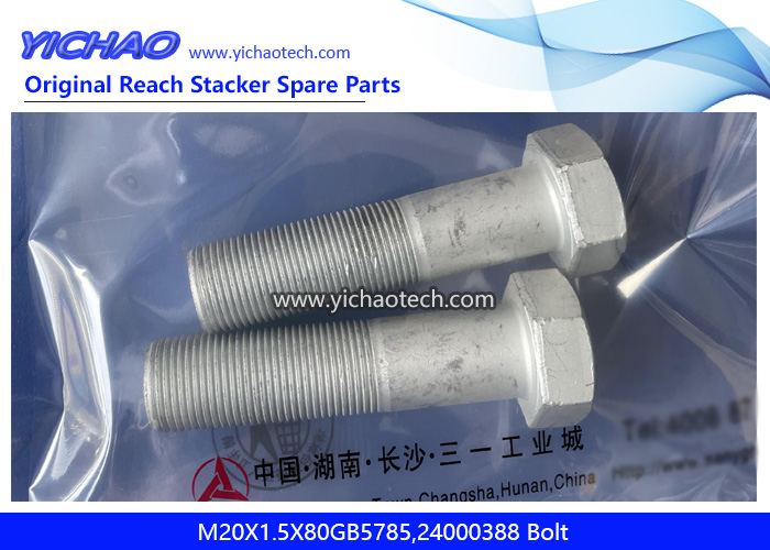 Sany M20X1.5X80GB5785,24000388 Bolt for Container Reach Stacker Spare Parts
