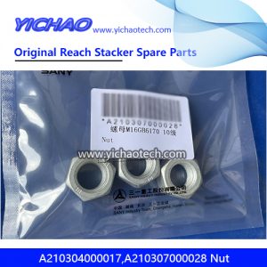 Sany A210304000017,A210307000028 Nut for Container Reach Stacker Spare Parts