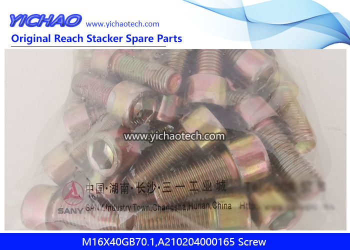 Sany M16X40GB70.1,A210204000165 Screw for Container Reach Stacker Spare Parts
