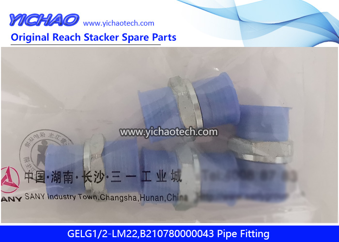 Sany GELG1/2-LM22,B210780000043 Pipe Fitting for Container Reach Stacker Spare Parts