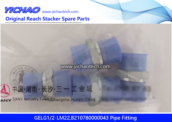 Sany GELG1/2-LM22,B210780000043 Pipe Fitting for Container Reach Stacker Spare Parts