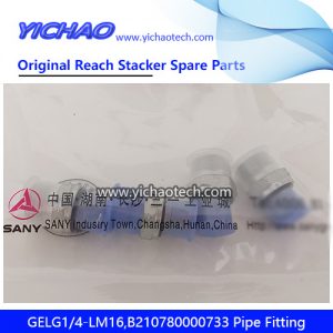 Sany GELG1/4-LM16,B210780000733 Pipe Fitting for Container Reach Stacker Spare Parts