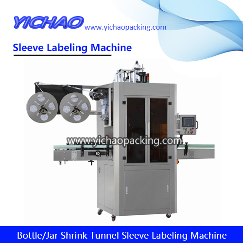 Automatic Round Bottle/Jar Label Shrink Tunnel Packaging Sleeve Labeling Machine