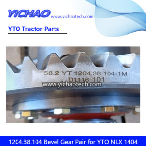 YTO 1204.38.104 Bevel Gear Pair for YTO NLX1404 Tractor Spare Parts