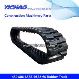 High Performance 450x86x52,450x86x55,450x86x56,450x86x58,450x86x60 Excavator Rubber Continuous Track for Bobcat T200/T250/T300/T320/T750/T770 Skid Loader