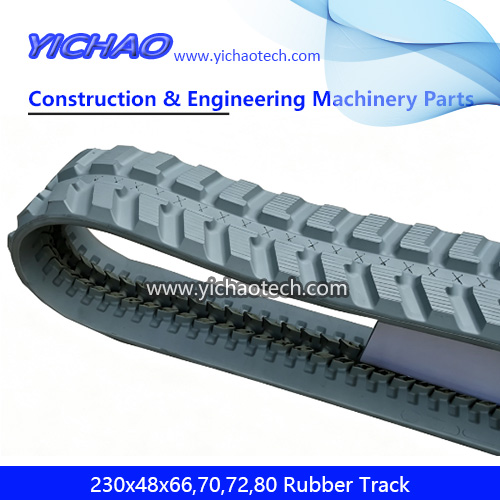 230X48X66,230X48X70,230X48X72,230X48X80 Construction Machinery Small Size Rubber Track Crawler for Case/Hitachi/Takeuchi/Komastu Excavator/Buldozer/Loader 