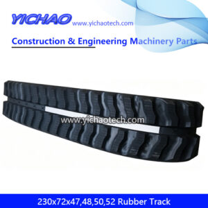 230X72X47,230X72X48,230X72X50,230X72X52 High Quality Undercarriage Rubber Track for Yanmar B12/B15/B17/B18 Bob-cat 323 Mini Excavator Hutter 110H/120H Dumper 