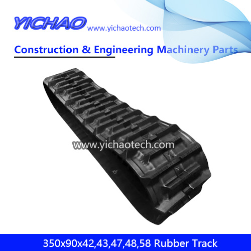 High Durability Agricultural Machinery Rubber Track 350x90x42,350x90x43,350x90x47,350x90x48,350x90x58 for Ku/bota 488/DC20/DC25/DC30/DC32 Combine Harvester