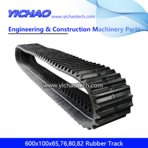600x100x62,600x100x65,600x100x76,600x100x80,600x100x82 Undercarriage Rubber Crawler Track for CG35/CG40/CG45,MST550/MST700/MST800/MK100S Dumper/Excavator/Loader/Carrier