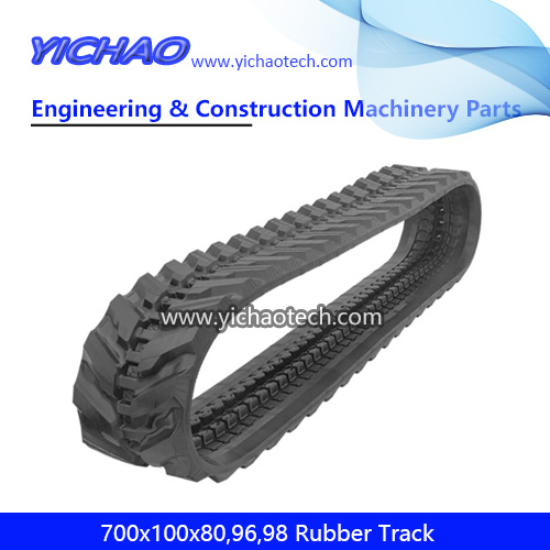 High Quality Undercarriage 700x100x80,700x100x96,700x100x98 Rubber Crawler Track for Morooka MST1100/MST1500/MST1700/MST1900,Hiitachi CG45/CG65/EG70 Dumper 