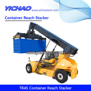 TR45 Reach Stacker Forklift 45 Ton Capacity 5 High Stacking with Volvo Engine for Port Container Handling