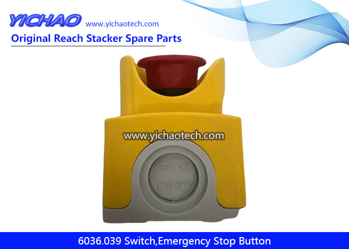 Konecranes 6036.039 Switch,Emergency Stop Button for Container Reach Stacker Spare Parts